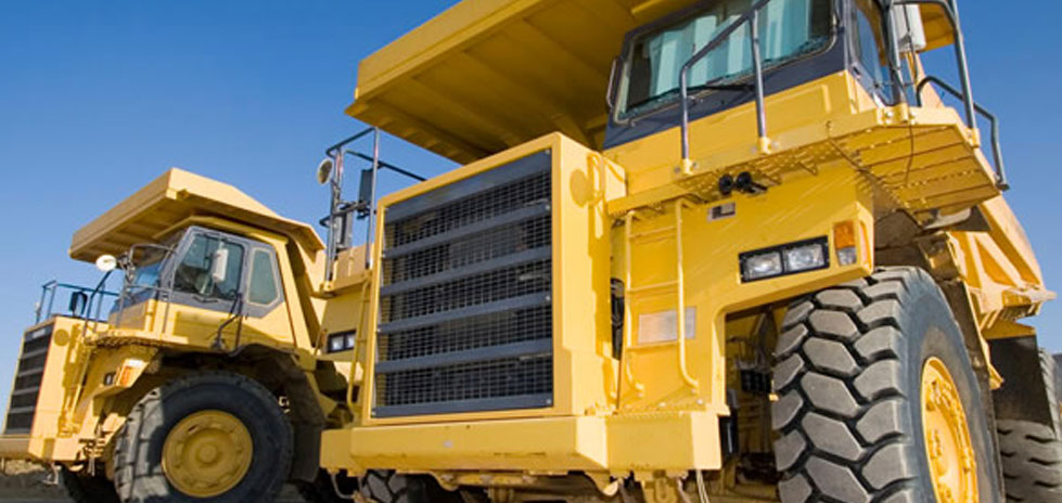 Yellow Construction Vehicles Blue Sky